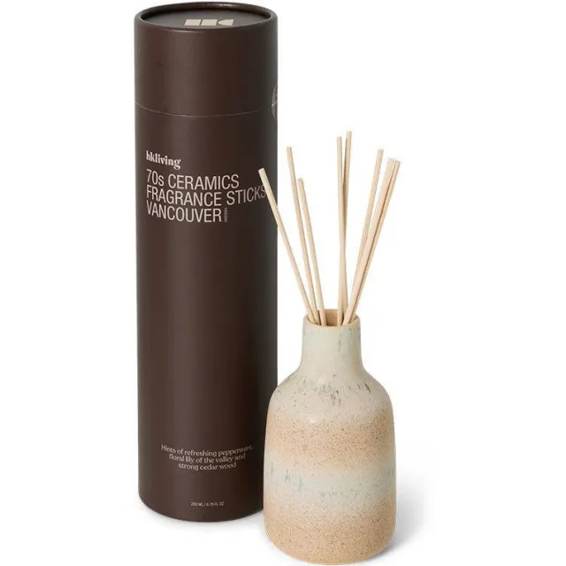 HKliving geurstokjes 70's ceramics - Vancouver - 200 ml crème/zand