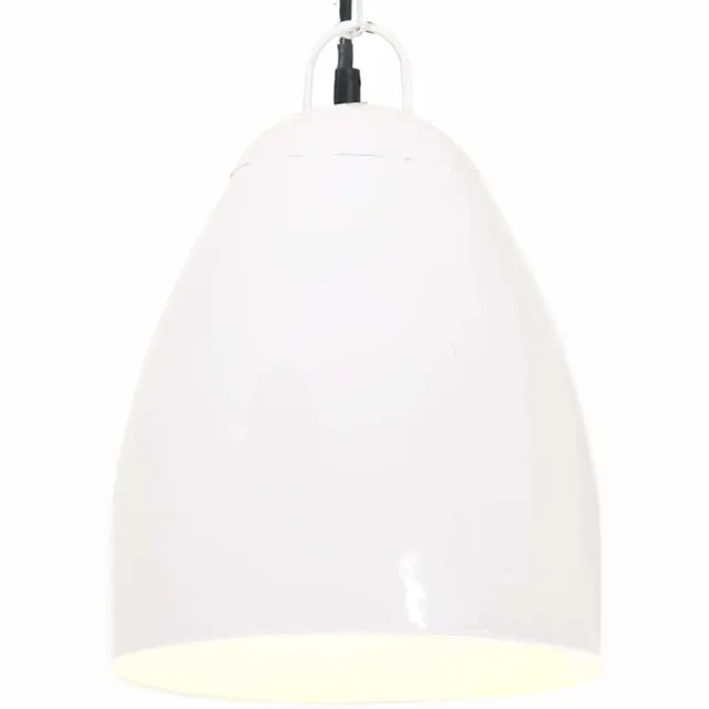 vidaXL Hanglamp industrieel rond 25 W E27 32 cm wit