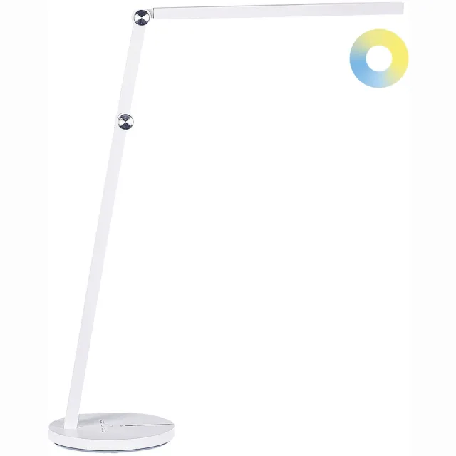 Beliani DORADO - Bureaulamp - Wit - Synthetisch materiaal