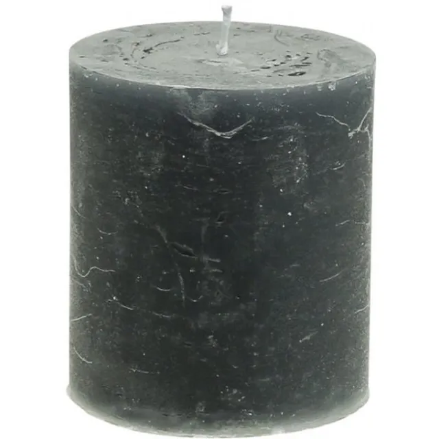 Viana Effen pilaarkaarsen, antraciet, decoratieve kaarsen, 70×80mm, set van