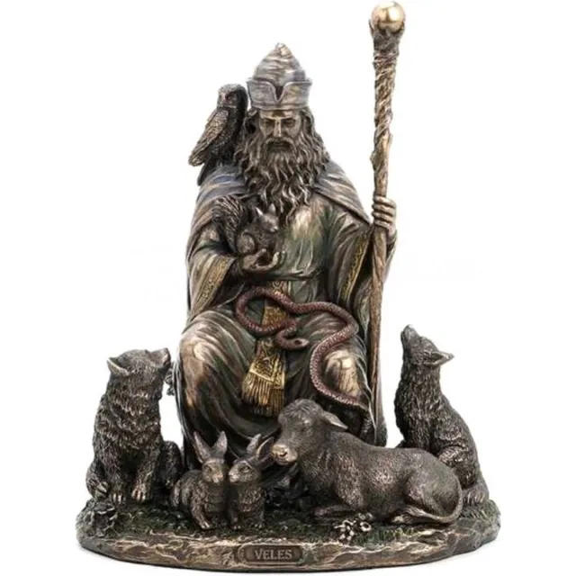 Veronese Design - beeld/figuur - Veles Slavische God van Aarde, Water en Onderwereld - Gebronsd beeld - Slavische Folklore brons