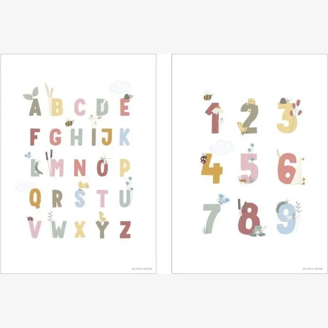 Little Dutch Poster A3 - Little Goose ABC - pink Roze