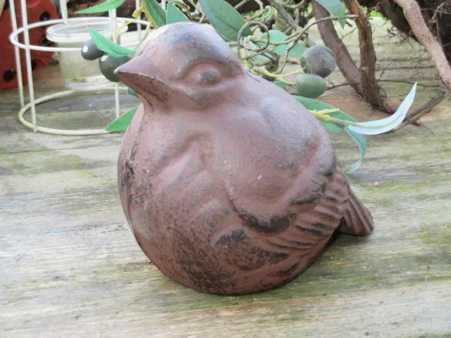Esschert Design Gietijzeren vogel groot Donkerbruin