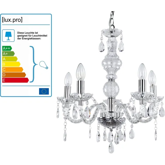 lux.pro [lux.pro]® Kroonluchter 5-armig-5xE14-chroom