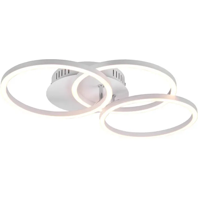 RL LIVE YOUR LIGHT REALITY CIRCLE - Plafondlamp - Wit mat - incl. 1x SMD 27W - Afstandsbediening - Geintegreerde dimmer - Zwenkbaar - Traploos instelbare lichtkleur - Nachtlampje - Dimbaar met schakelaar - Niet geschikt voor externe dimmer - Geheugenfunctie