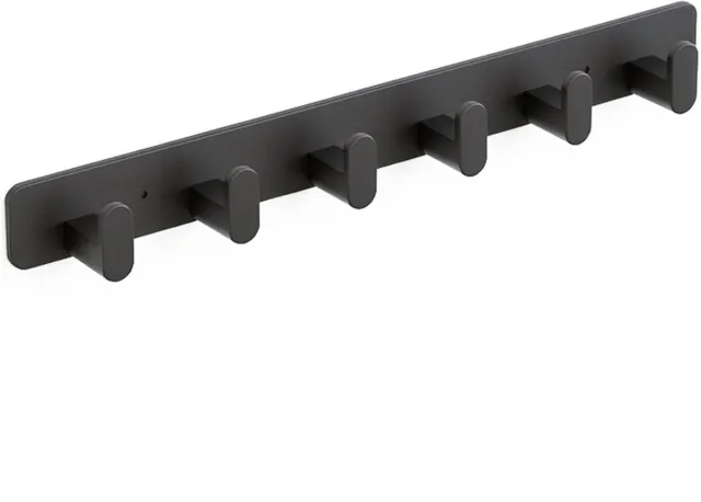 Duna Wandkapstok - Muur Kapstok Hangend - Handdoekrek Modern - 43 cm - Industrieel - Zwart RVS