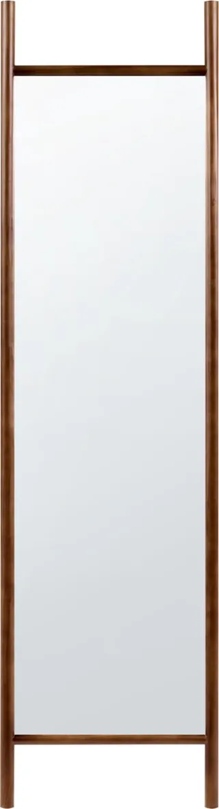 Beliani BELLEAU - Wandspiegel - Donkerbruin - 44 x 190 cm - Dennenhout