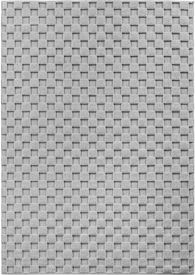 Ayyildiz Helix – Laagpolig vloerkleed – Zilver – 60 x 110 cm