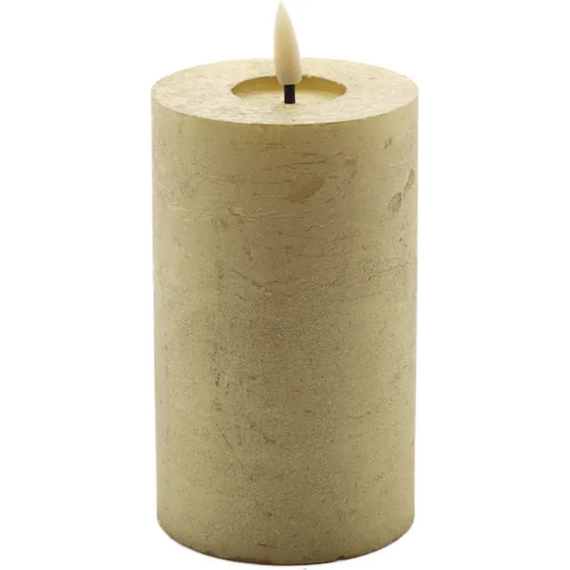 Mansion Atmosphere led kaars metallic goud 12,5x7,5cm