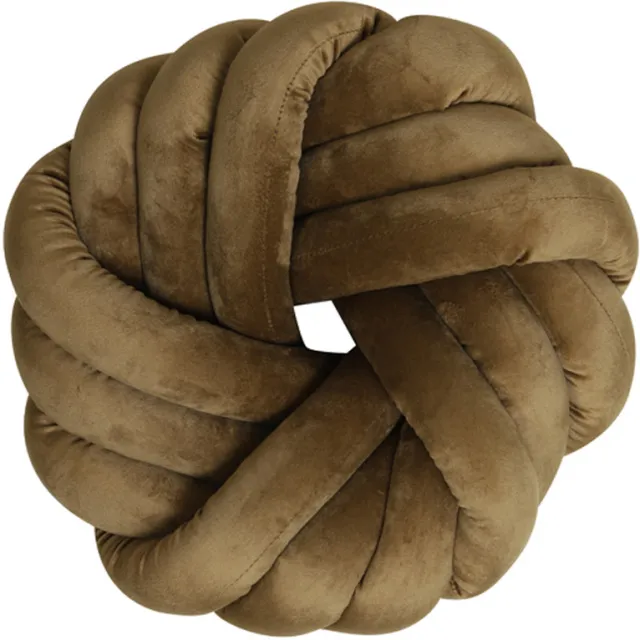 Kussen Knot velvet karamel