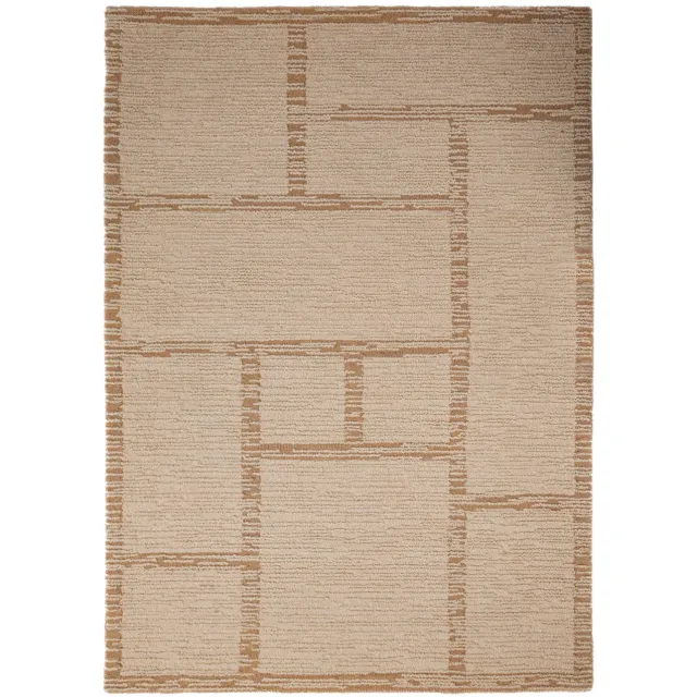 Flair Rugs Harris Modula hoogpolig vloerkleed naturel