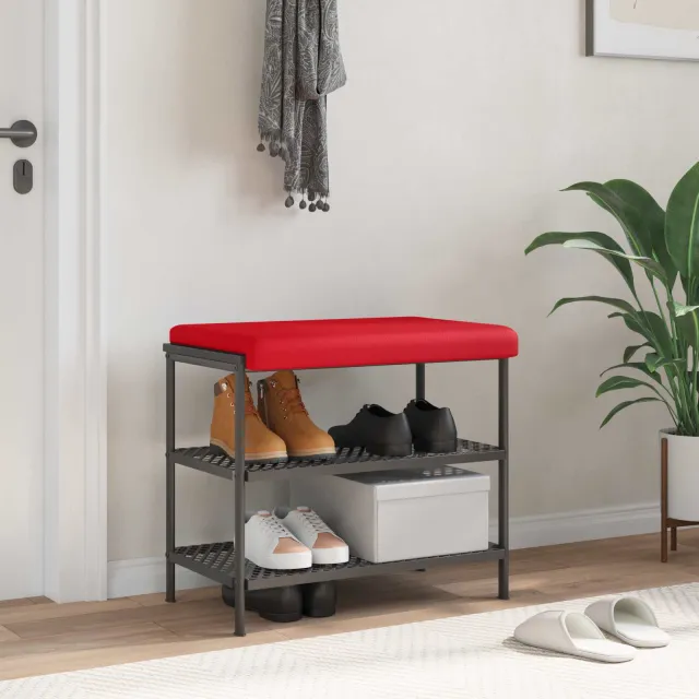 vidaXL Bankkussen Kunstleer Rood Diepte 35 cm