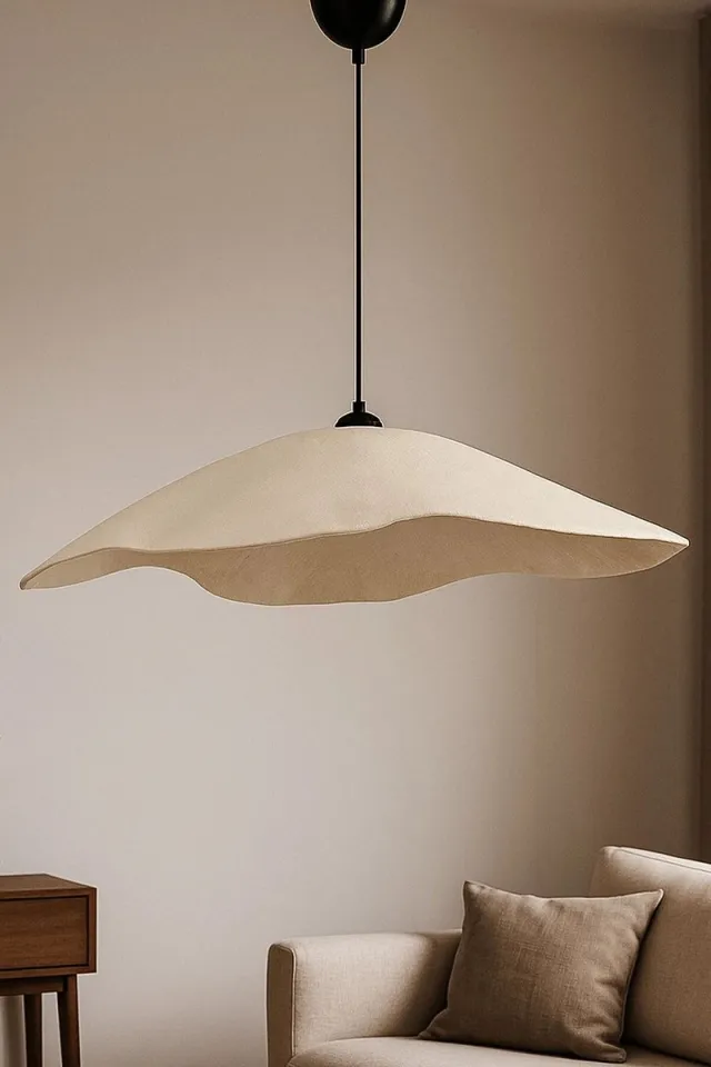 Opviq Asir - Kroonluchter - Crème, Goud - METALEN BEHUIZING - 61 x 32 x 30 cm