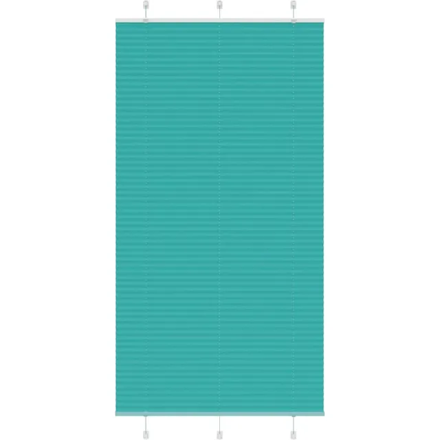 vidaXL Plissé - rolgordijn - 105x200cm - stofbreedte - 104,4cm - petrol - groen petroleumgroen