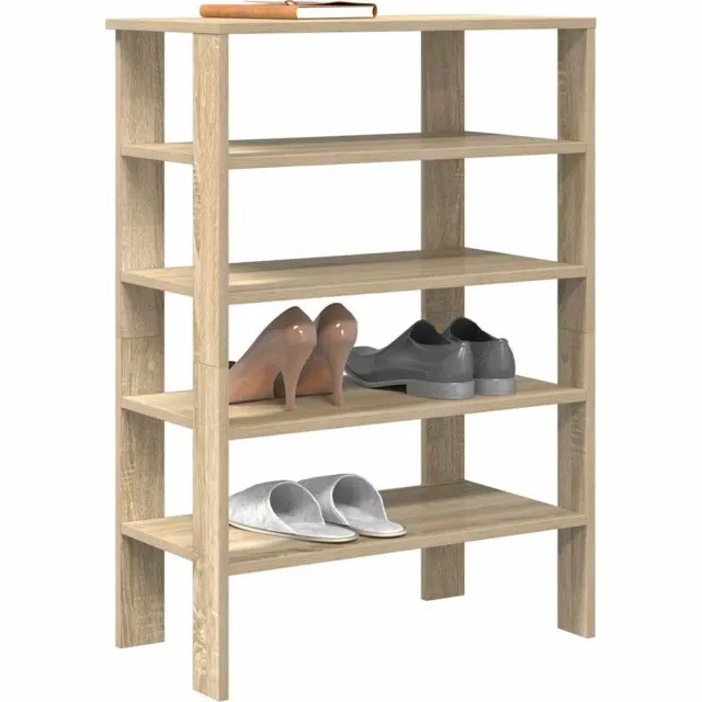 vidaXL Schoenenrek 61x32x87,5 cm bewerkt hout sonoma eikenkleurig Bruin