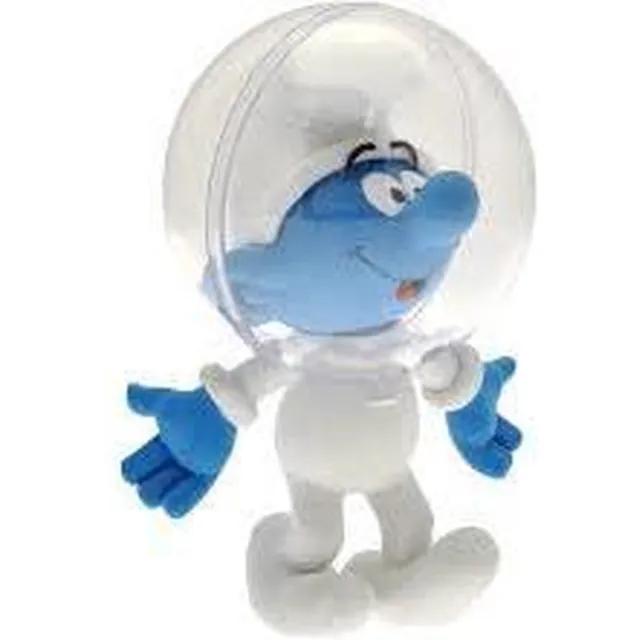 Plastoy Smurfen - Plastoy - Astrosmurf beeld - kunsthars - 11 cm hoog, 10 cm breed blauw