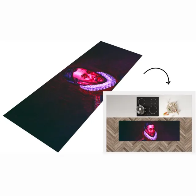 KitchenYeah Keukenloper - Loper keuken - Willem van Oranje - Adriaen Thomasz - Rood - Keukenloper vinyl