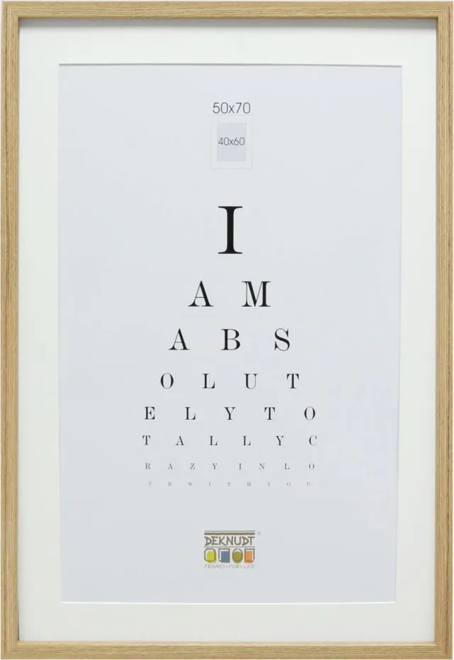 Deknudt Frames fotolijst - eik met passe-partout - 40x60 cm / 50x70 cm naturel