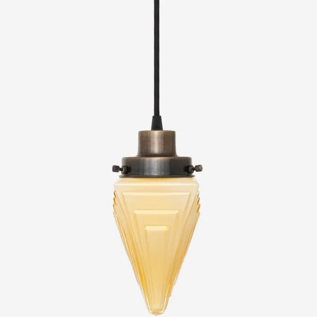Coloured by Art Hanglamp aan snoer Finisterre Sunny 20's Brons - Art Deco Trade Zachtgeel