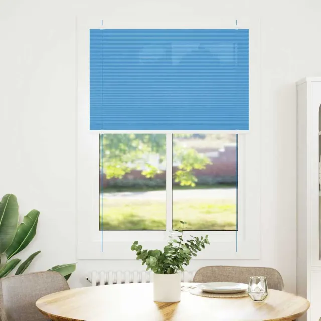 vidaXL Plissé rolgordijn 100x150 cm stofbreedte 99,4cm polyester blauw