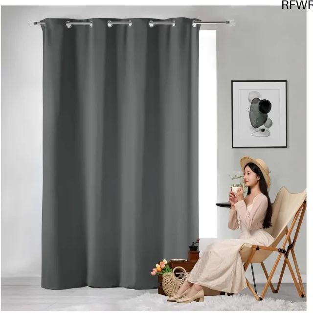 RFWR Verduisterende Gordijnen 250 x 150 cm - Isolerend en Geluidsreducerend voor Slaapkamer en Woonkamer - Donkergrijs