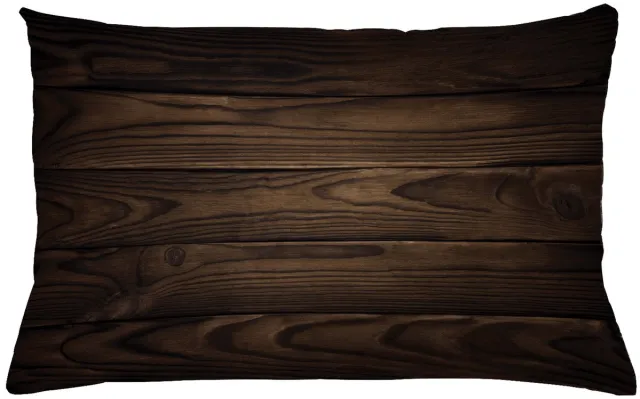 ABAKUHAUS Chocolade Kussenhoes, Vintage Hout, Kussenhoes zonder Binnenkussen, met Ritssluiting, Dubbelzijdige Print, Wasbaar, 65 x 40 cm, Bruin