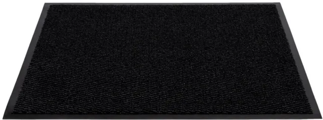 Floortraders Schoonloopmat - Antislip Deurmat - 80 x 120 cm - Donkergrijs / zwart