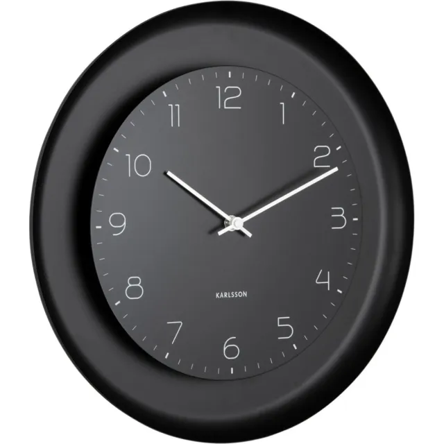 Karlsson Wandklok Dual Disc - Zwart - Ø38cm - Wandklok Modern