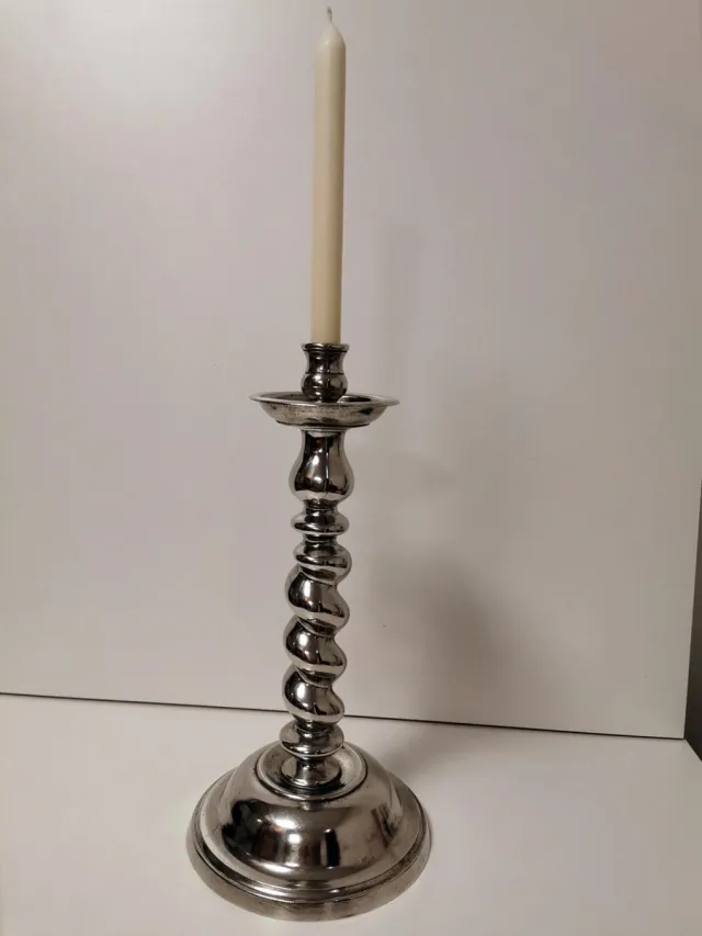 Kurz Edeltin Kandelaar - 35cm - Kurz Edeltin Zilver