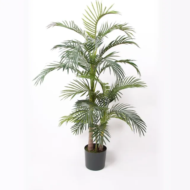 Emerald vidaXL Kunstboom in pot goudpalm 130 cm groen