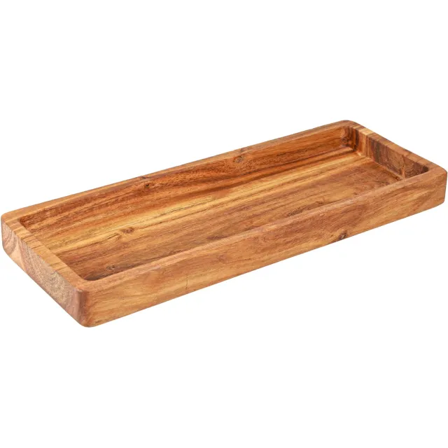HEINR FREESE GmbH Rechthoekig houten dienblad van geolied acaciahout, 40x15x4 cm natuur