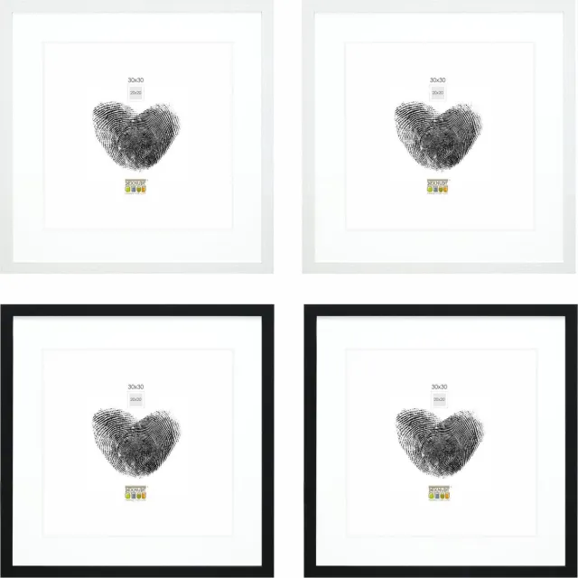 Deknudt Frames fotowand S66KMP 5 - 4 fotokaders - foto 20x20/30x30 cm zwart