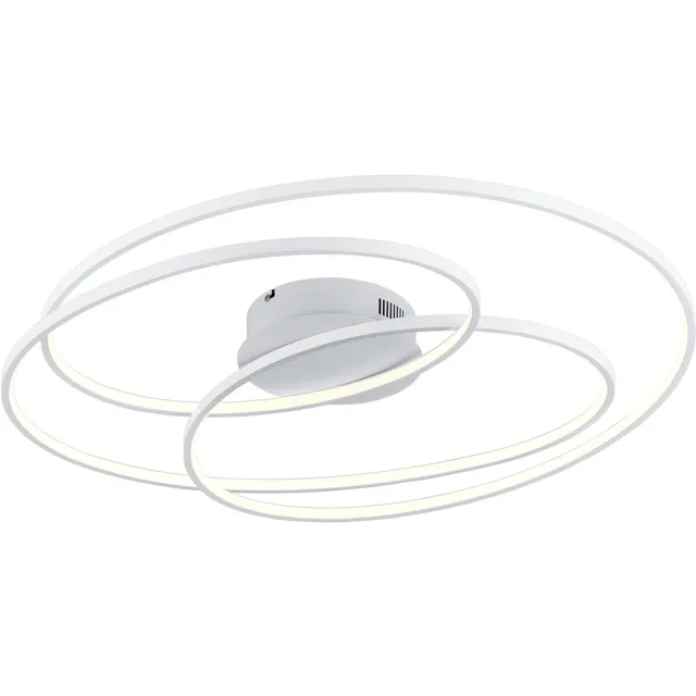BES LED LED Plafondlamp - Trion Gilo - 50W - Warm Wit 3000K - Dimbaar - Rond - Mat Wit - Aluminium