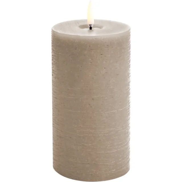 Uyuni led-kaars Melted 7,8 x 15cm sandstone - Ledkaars Zand