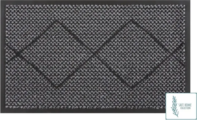 MD-Entree MD Entree - Deurmat - Schoonloopmat met antibacteriële werking - SAFE HOME COLLECTION - Jada - 45 x 75 cm Antraciet