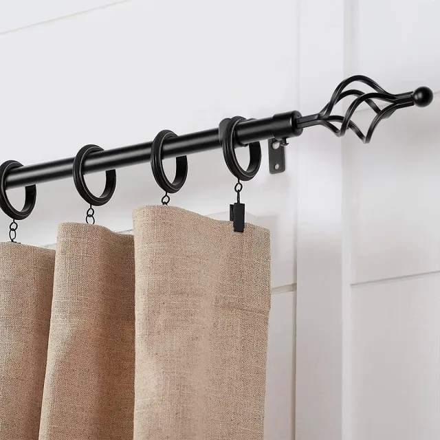 Curtain rod Gordijnroede - Woonkamer Slaapkamer - Gordijnen - Curtain rod zwart