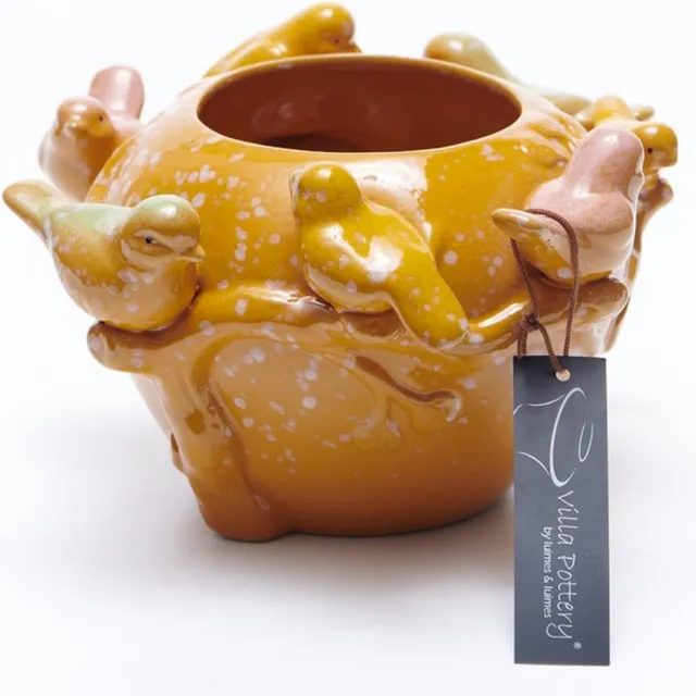 Vaas - Villa Pottery - Decoratie - Woondecoratie - porselein - waterdicht - Chico 1_2 Orange