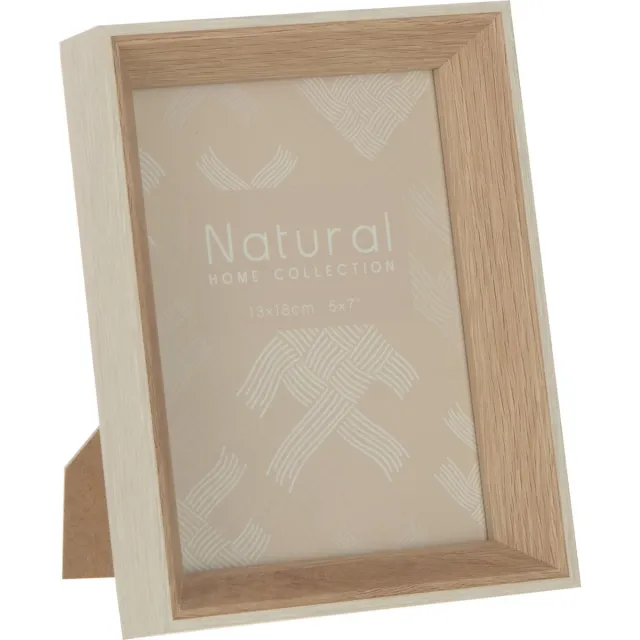 J-Line fotolijst Diepte - hout - creme - medium - 2 stuks Beige
