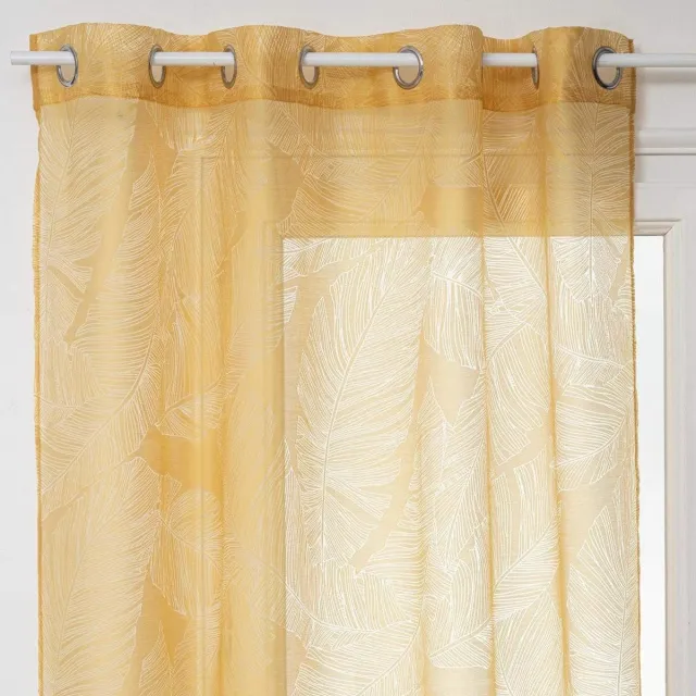 Atmosphera Gordijn Atmosphera Tropical Polyester Oker (140 x 240 cm) Tropical Ocre