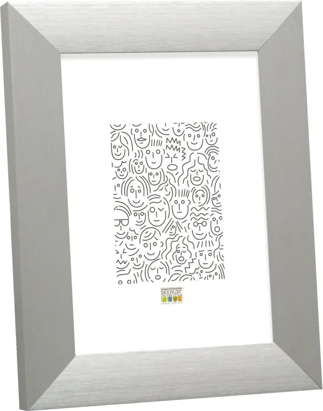 Deknudt Frames fotolijst S023D1 - zilver - breed aluminium - 10x15 cm