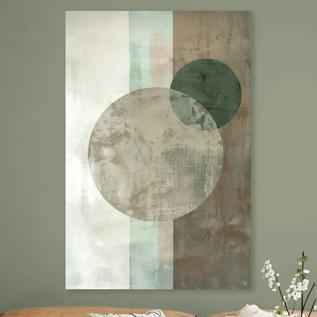 HIP ORGNL Balanced Shoji - Wanddecoratie Abstract Japandi - 40x60 cm Beige