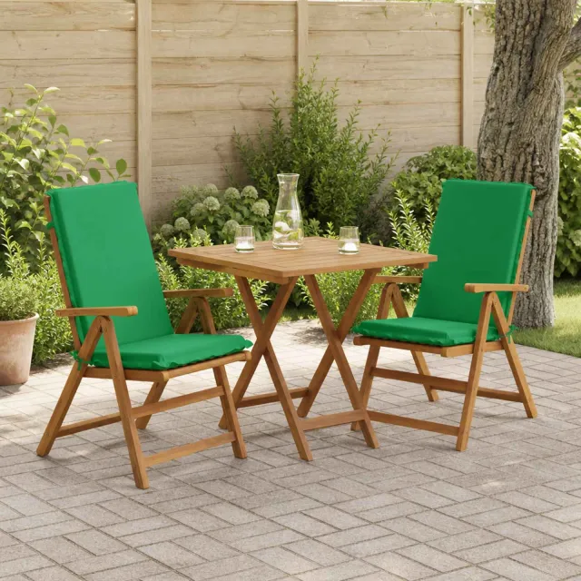 vidaXL Kussen voor stoel met hoge rug GEMERT 2 st 100% Polyester Groen