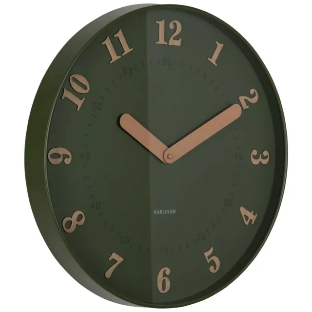 Karlsson Wandklok Amena - Groen - 40x40x40cm - Wandklok Modern