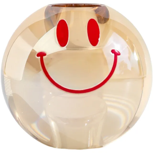 Aifcandles Kandelaar Happy – Roze – Glas – Ø7 cm – Geschikt voor dinerkaarsen & LED-kaarsen Bruin Roze