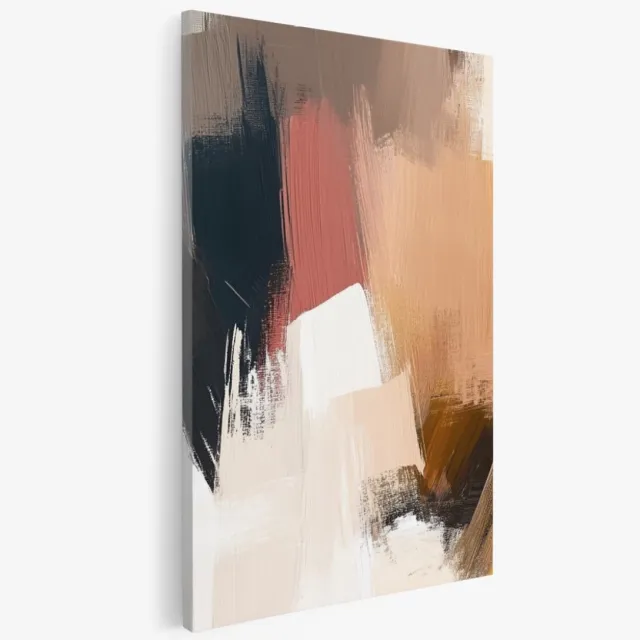 Saammp Canvas Schilderij - Dynamisch Abstract kunstwerk - 20x30 - Foto op canvas - Wanddecoratie - Muurdecoratie Woonkamer - Slaapkamer decoratie - Canvas Print Multicolor