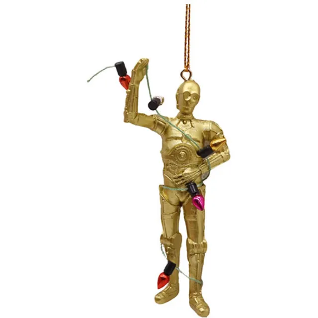 Kunsttof C-3PO kerst ornament, Star Wars goud
