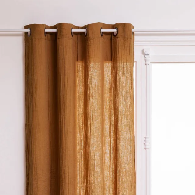 JAMANA gordijn, neteldoek, 130 x 260 cm Oranje