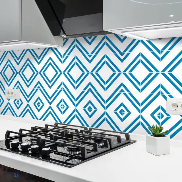 Ambiance Sticker Zelfklevende tegelmuurstickers voor keuken en badkamer - 24 FIORA Azulejos cementtegelstickers - 24 stickers, 20x20cm Multi color