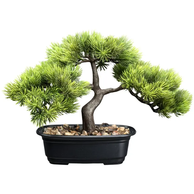 Kopu Kunstplant Bonsai - ca. 23x30 cm met Zwarte Sierpot Groen