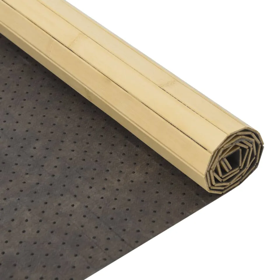 vidaXL Vloerkleed rechthoekig 70x400 cm bamboe lichtnaturel beige, foto 3